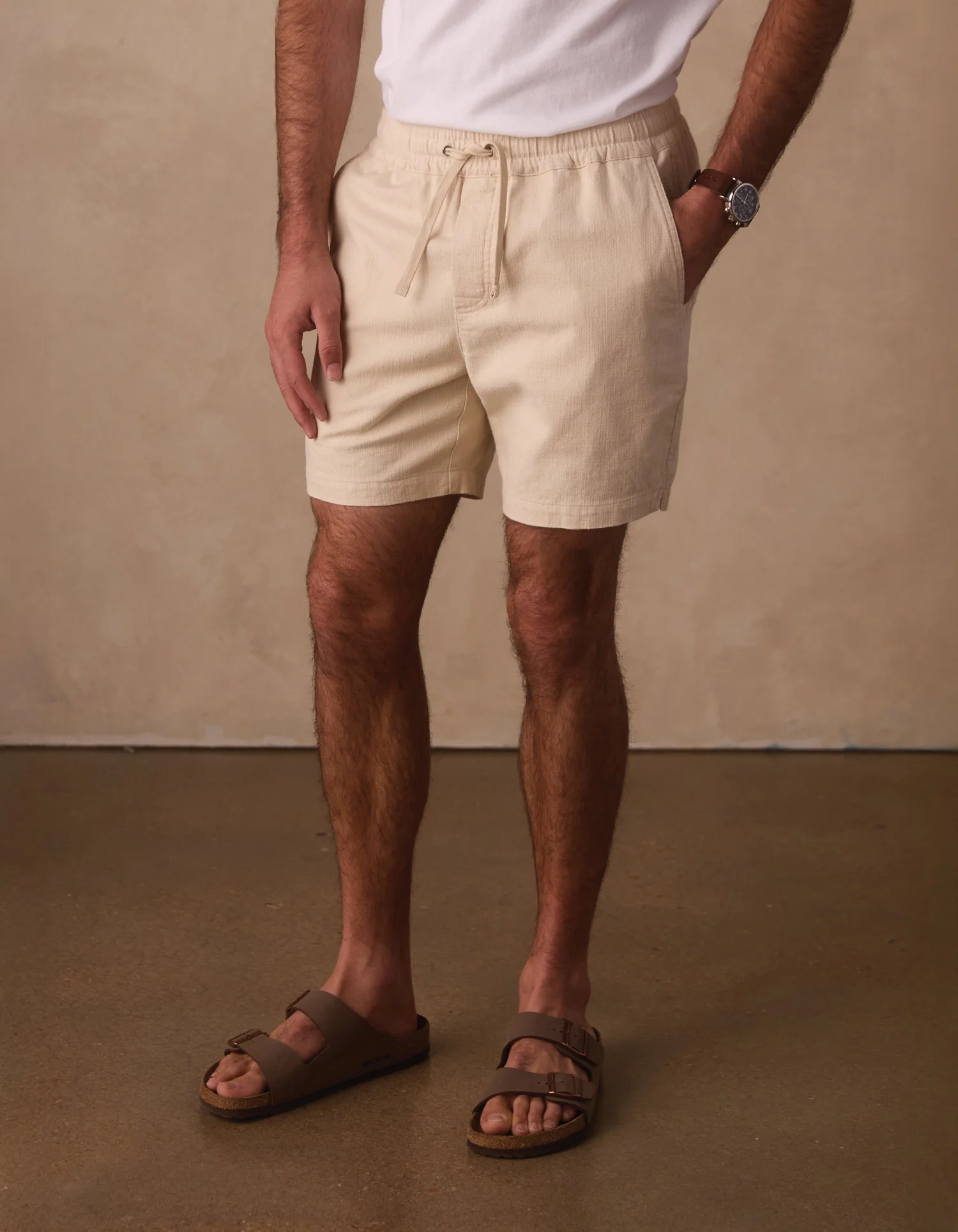 Texstretch Summer Short in Light Khaki - Image 4