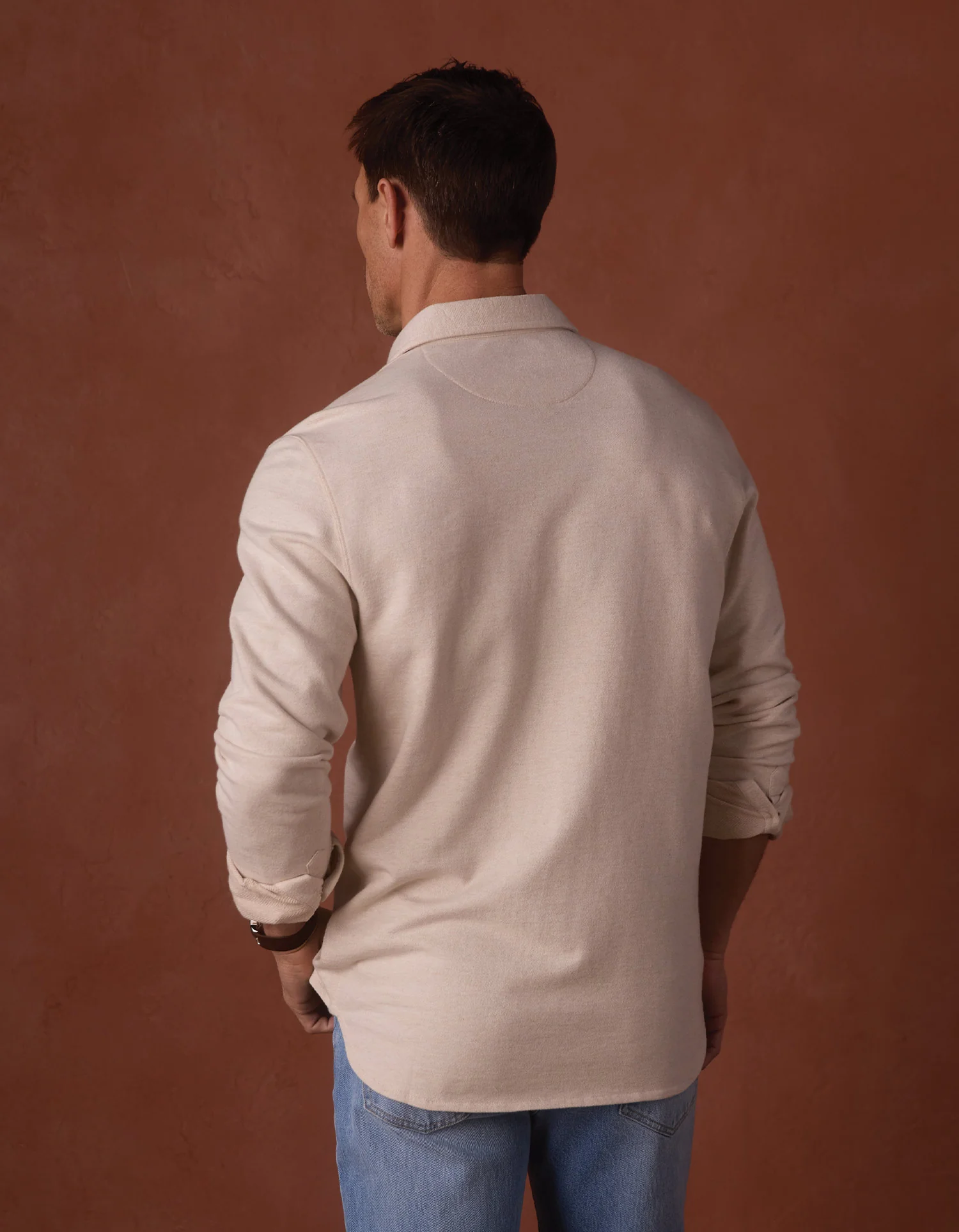 Textured Knit Shirt in Birch - Image 4