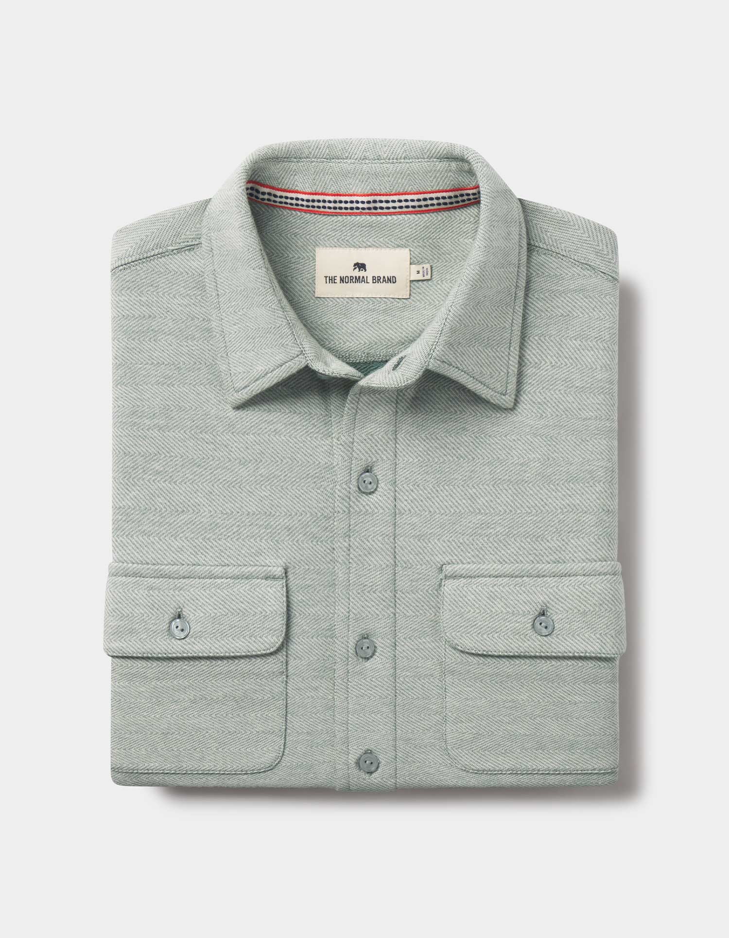 Textured Knit Shirt in Juniper - Image 2