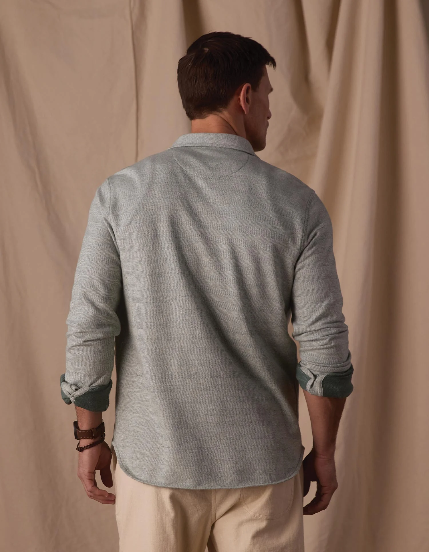Textured Knit Shirt in Juniper - Image 5