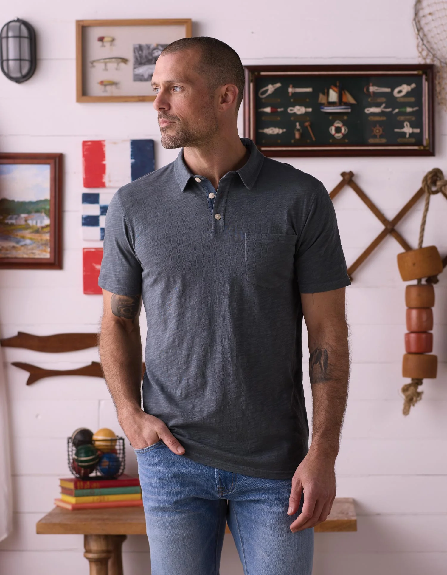 Vintage Slub Pocket Polo - Image 8
