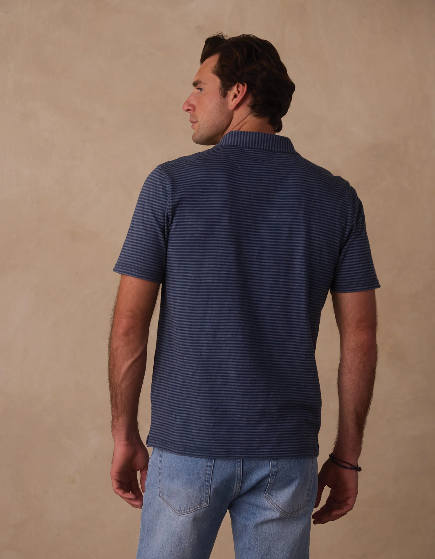 Vintage Slub Pocket Polo in Denim Stripe - Image 6