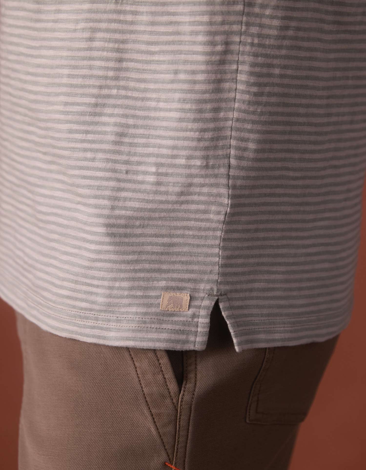 Vintage Slub Pocket Polo in Sea Glass Stripe - Image 4