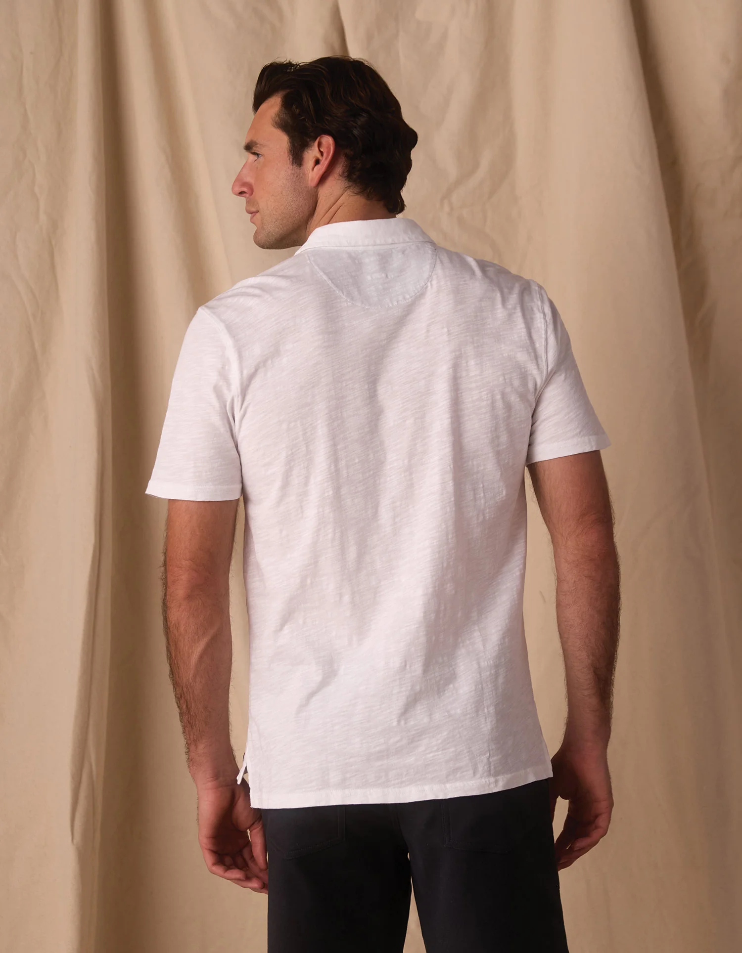 Vintage Slub Pocket Polo in White - Image 6