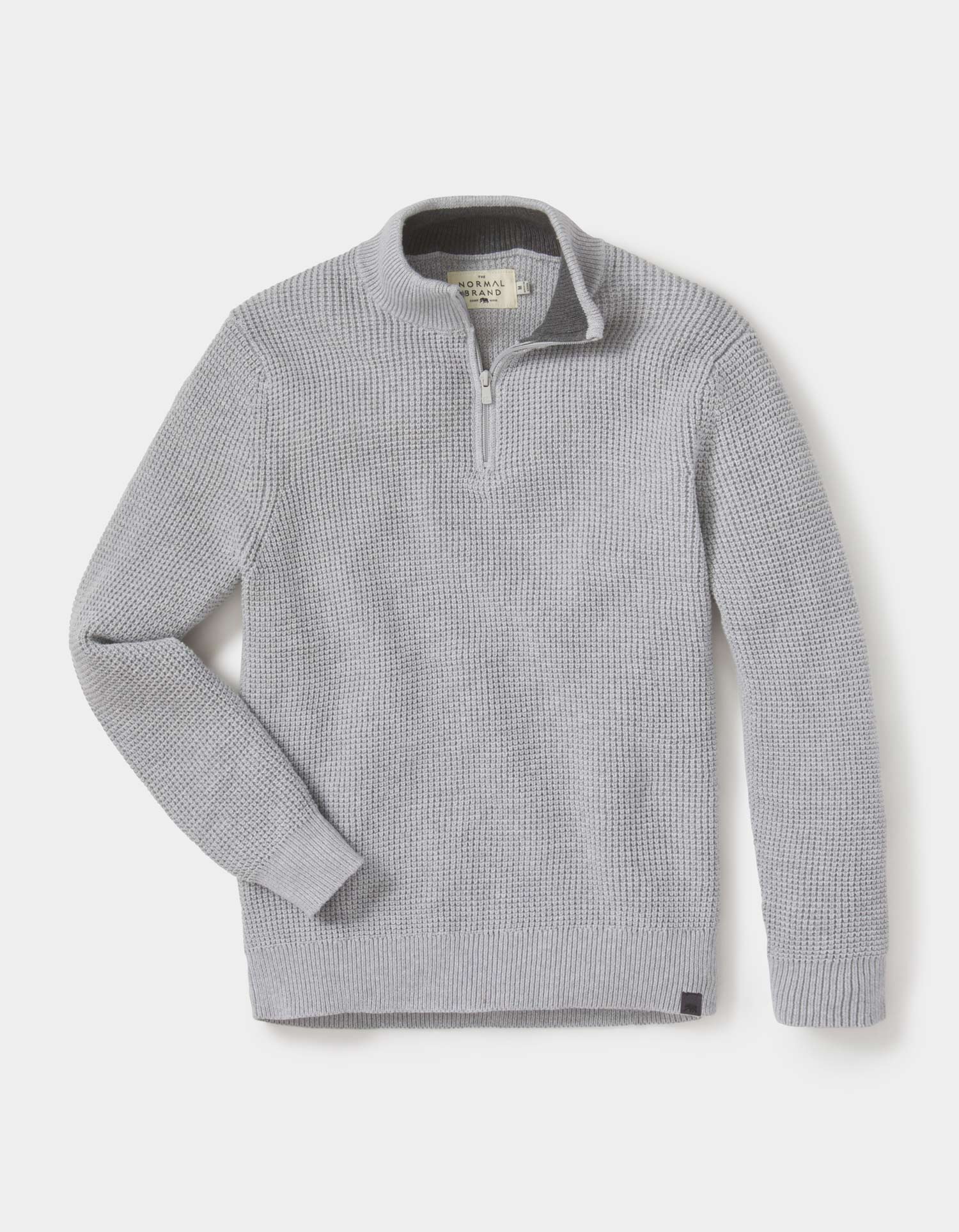 Waffle Knit Quarter Zip Pullover - Image 2