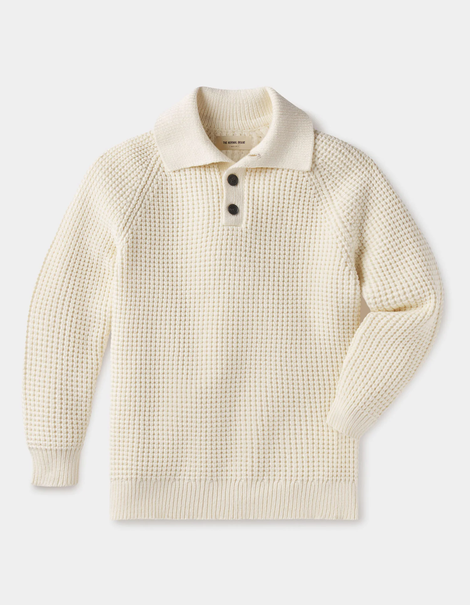 Waffle Sweater Popover in Ivory - Image 2