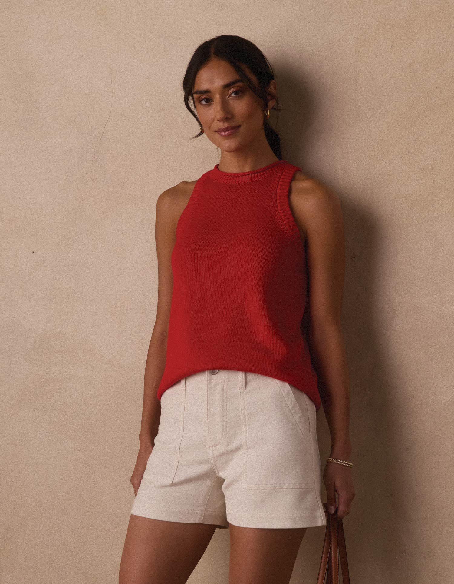 Wanderlust Hi-Neck Tank in Poppy Red - Image 3