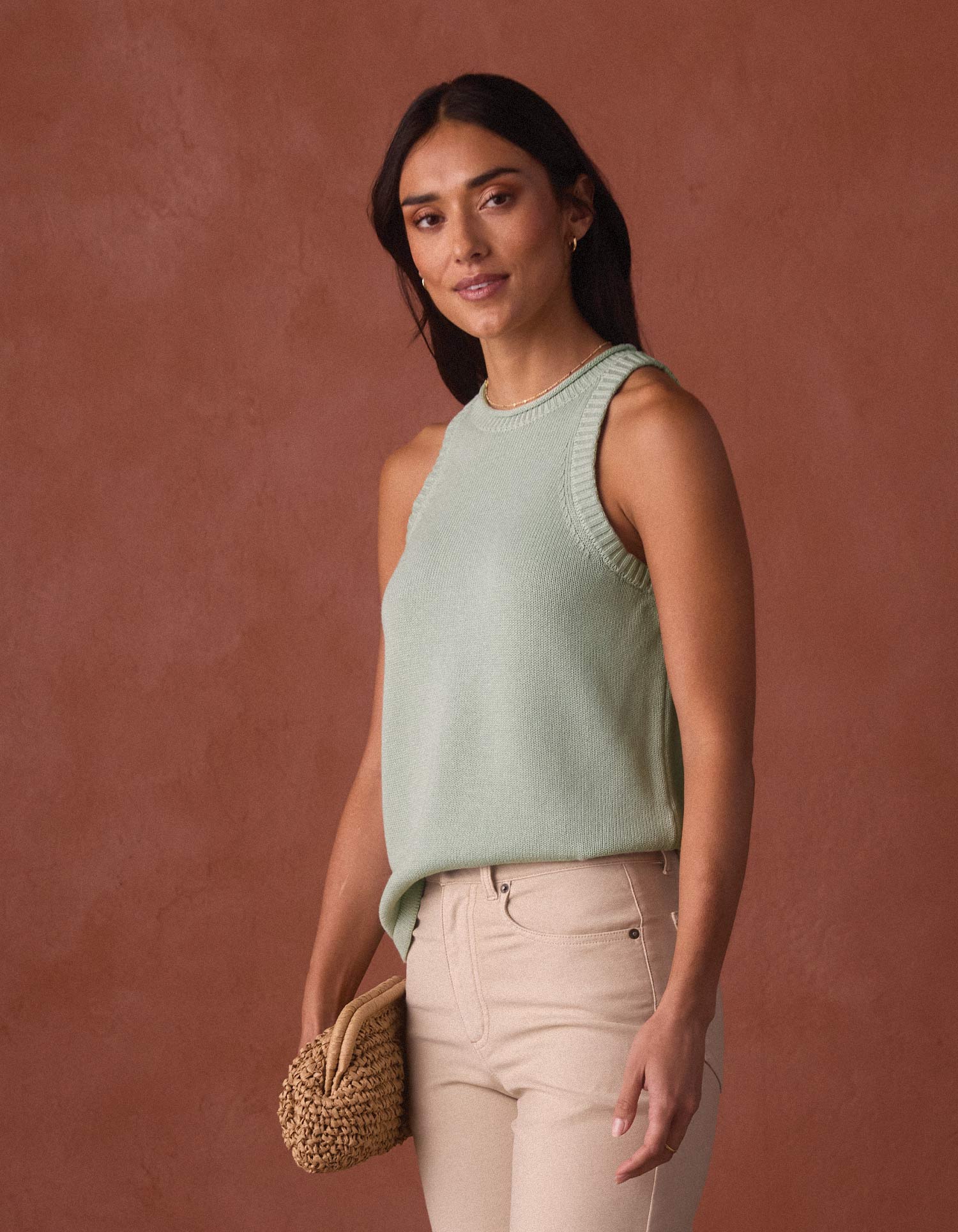 Wanderlust Hi-Neck Tank in Sea Glass - Image 3